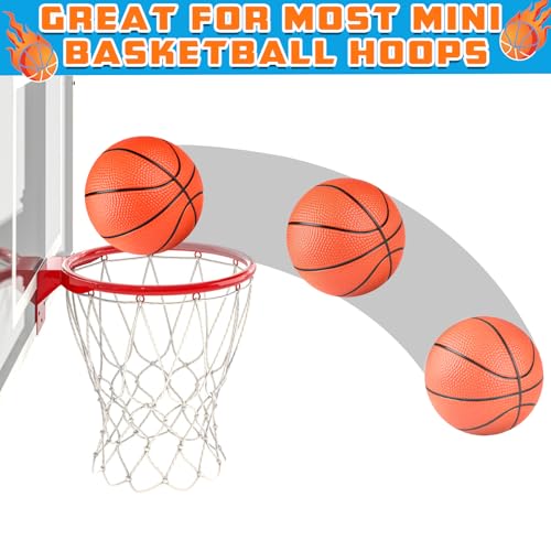 Hymaz 12 Pack Mini Basketballs (4 Inch) with Air Pump – Inflatable Toys for Toddlers, Kids, Party Favors & Pool Games