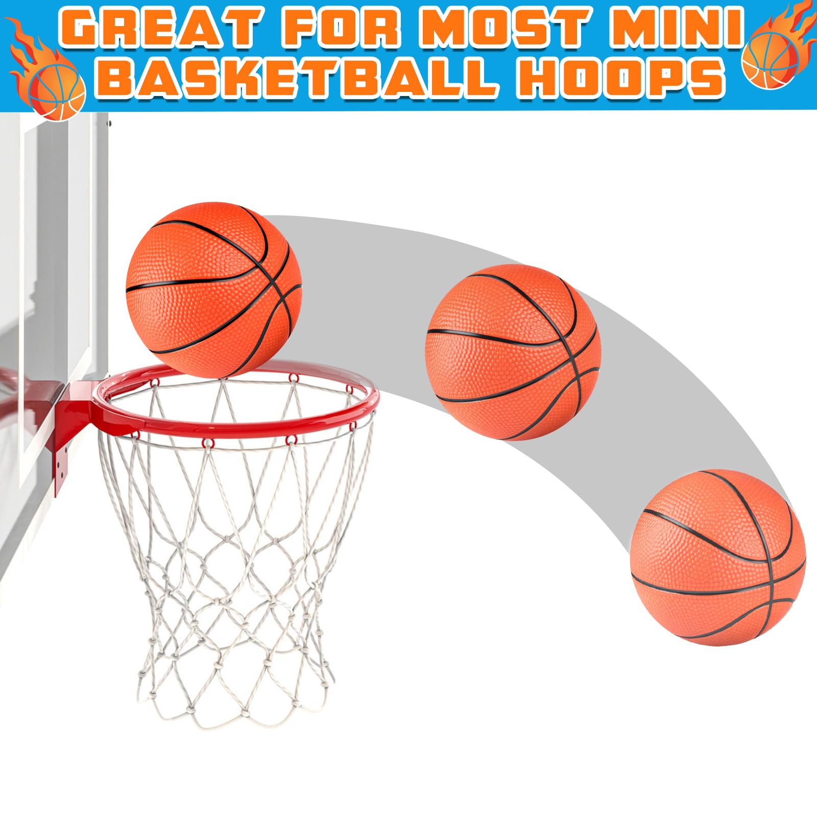 Hymaz 12 Pack Mini Basketballs (4 Inch) with Air Pump – Inflatable Toys for Toddlers, Kids, Party Favors & Pool Games