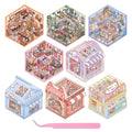 ICCEEMEE 8-Pack 3D Diorama Stickers - Convenience Store, Bakery, Pet Shop Scenes