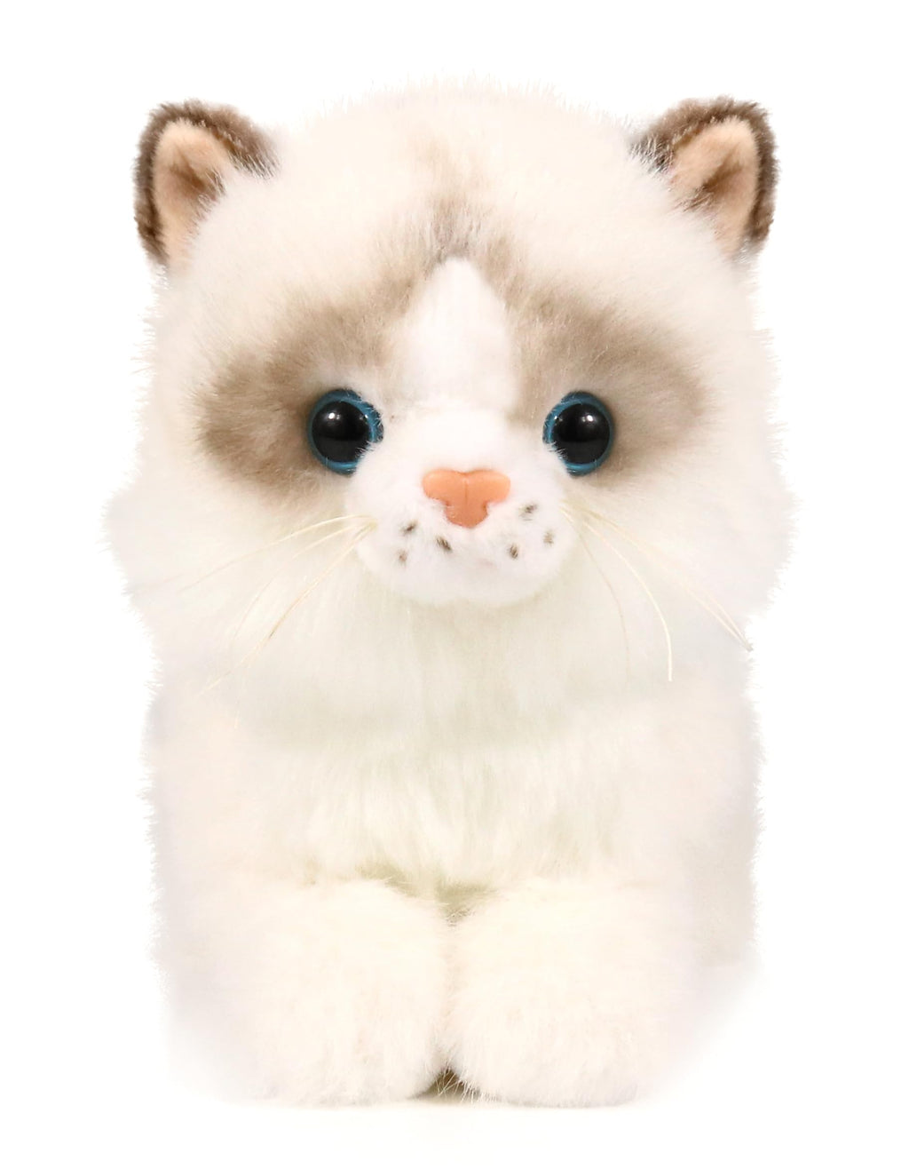 Ice King Bear 8-Inch Realistic Ragdoll Kitten Plush Toy – Lying Pose Soft Stuffed Cat for Kids and Cat Lovers