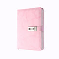 IFINTECHNO Pink Marble PU Leather Locking Diary Gift Set – A5 300-Page Journal with Combination Lock, Pen, Bracelet & More