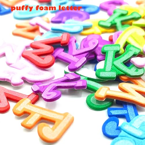 IFKEGON 1044-Piece Foam Letter Stickers, 1-Inch Puffy Self-Adhesive Alphabet for Crafts and Teaching