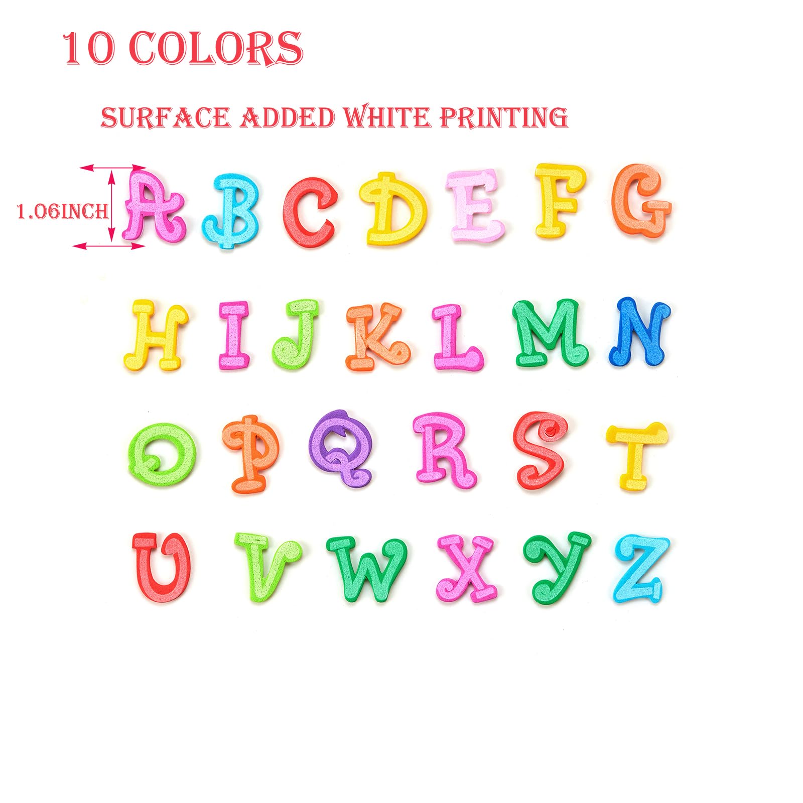 IFKEGON 1044-Piece Foam Letter Stickers, 1-Inch Puffy Self-Adhesive Alphabet for Crafts and Teaching