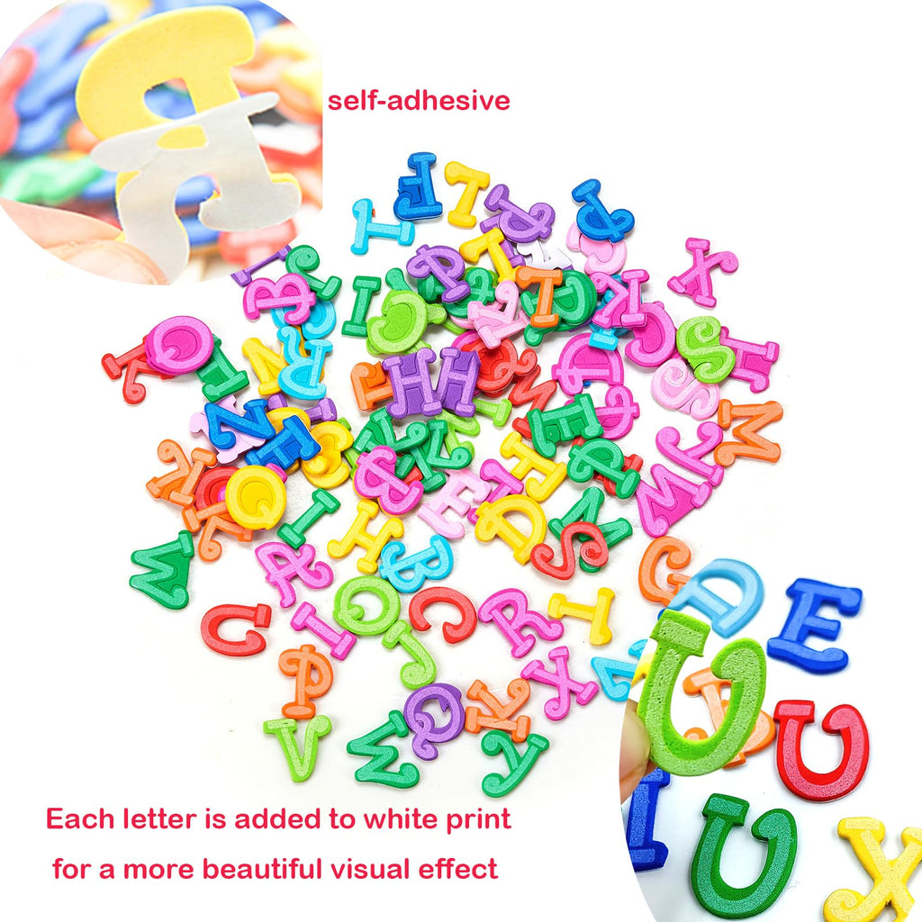 IFKEGON 1044-Piece Foam Letter Stickers, 1-Inch Puffy Self-Adhesive Alphabet for Crafts and Teaching