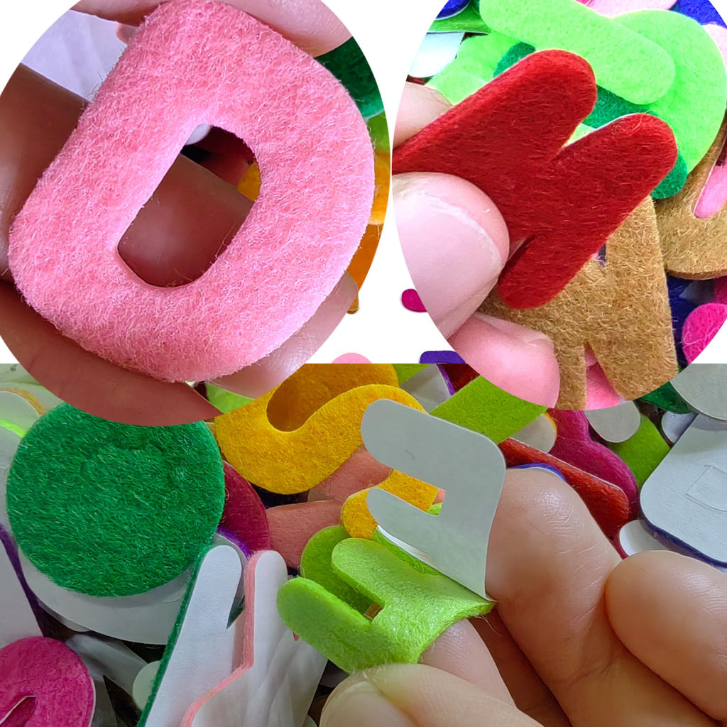 IFKEGON 520 Pcs Self-Adhesive Puffy Felt Letters, A-Z Alphabet Stickers for Crafts & Teaching