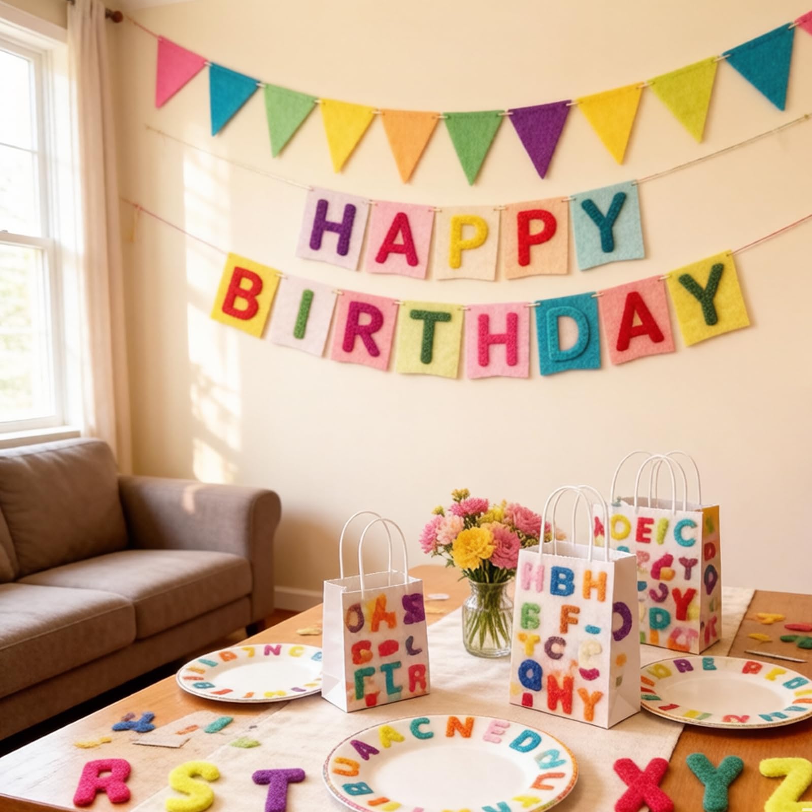 IFKEGON 520 Pcs Self-Adhesive Puffy Felt Letters, A-Z Alphabet Stickers for Crafts & Teaching