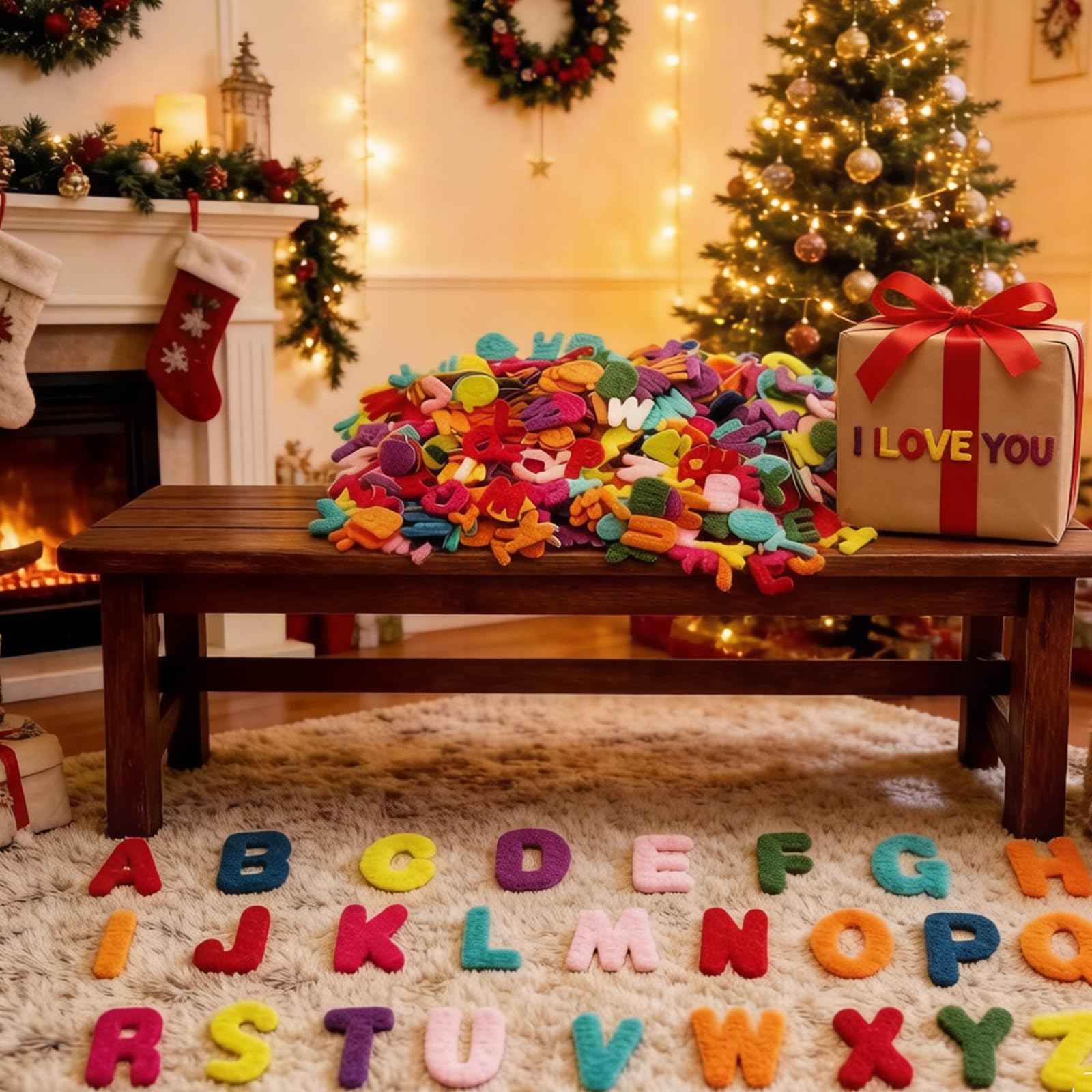 IFKEGON 520 Pcs Self-Adhesive Puffy Felt Letters, A-Z Alphabet Stickers for Crafts & Teaching