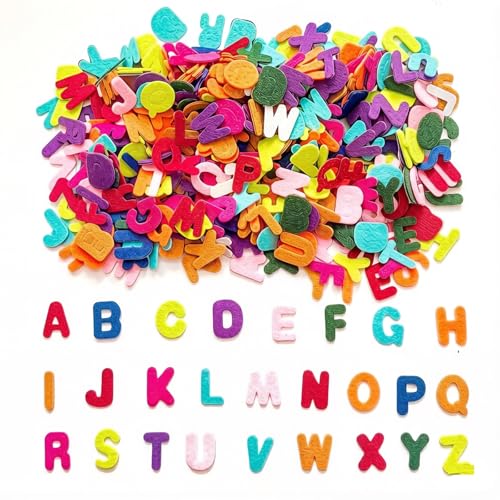 IFKEGON 520 Pcs Self-Adhesive Puffy Felt Letters, A-Z Alphabet Stickers for Crafts & Teaching