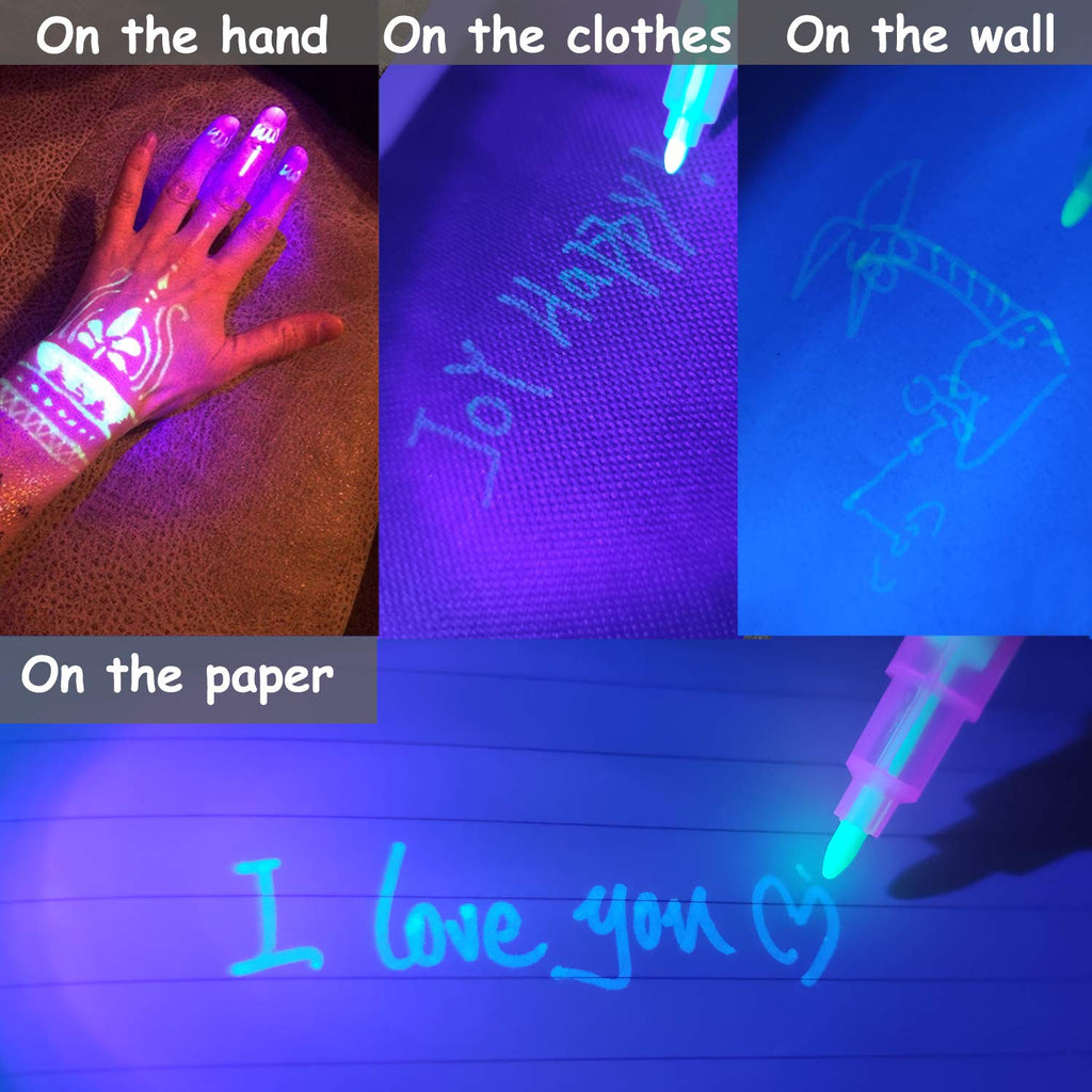 iGeeKid 32-Pack Invisible Ink Pens with UV Light – Secret Spy Pens for Kids, Disappearing Ink Markers for Treasure Hunts, Party Favors, and Classroom Activities