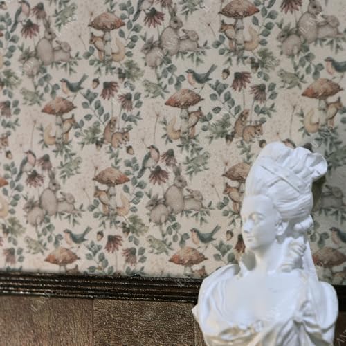 iLAND Forest Whisper Dollhouse Wallpaper - 39 x 15.7 inch, 1:12 or 1:6 Scale