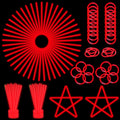 ILHSTY 100-Pack Red Glow Sticks (8") – Bulk Party Favors with Connectors