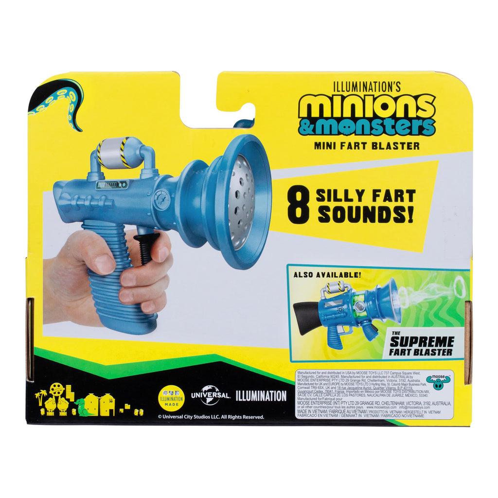 Illumination's Minions & Monsters Mini Fart Blaster – 8 Funny Fart Sounds for Prank Fun