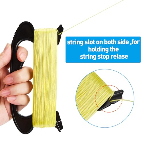 IMAGE Kite Spool Handle, 100m/328ft High-Strength Nylon String with Quick Connect Clip