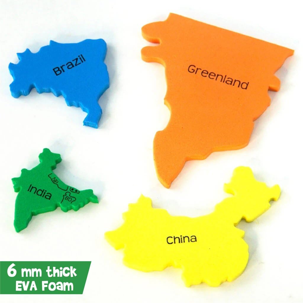 Imagimake Mapology World Map Puzzle – 65 Country Pieces for Kids 4+