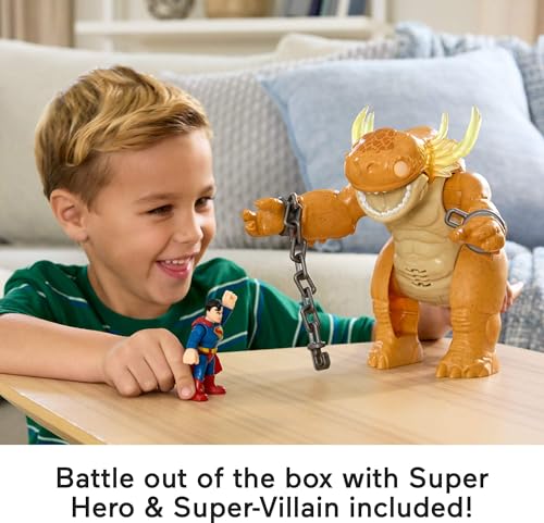 Imaginext Superman vs Kaiju Action Figure Playset with Lights & Sounds for Kids 3+
