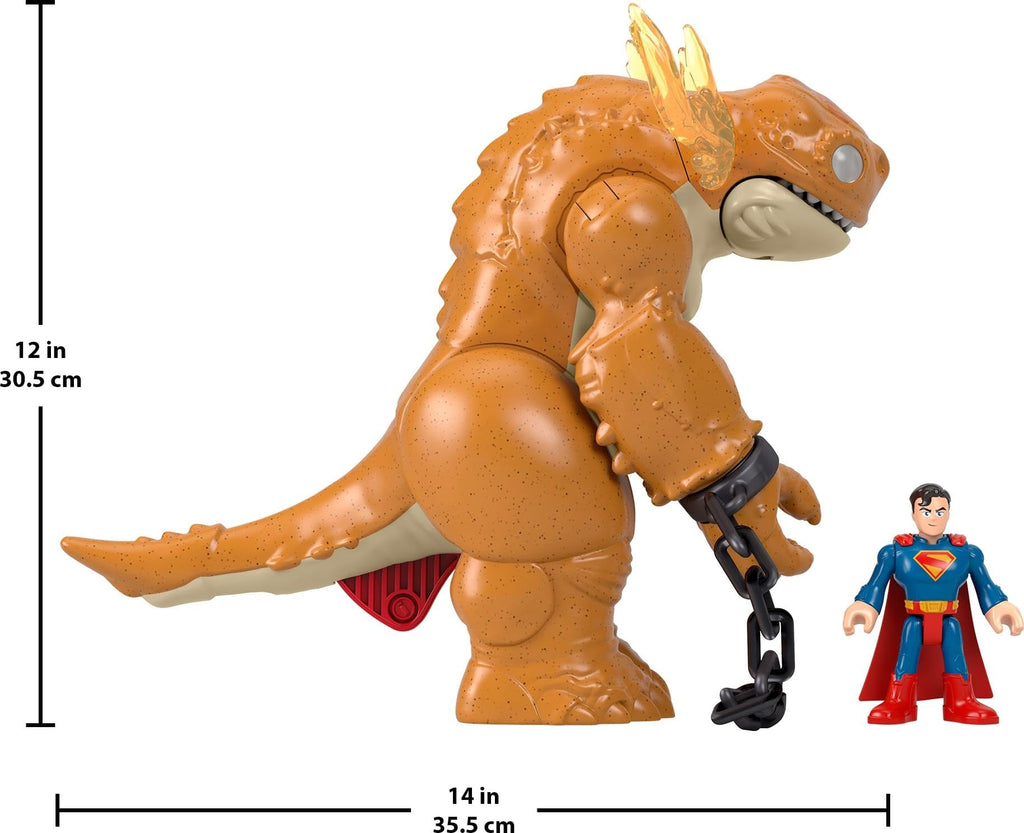 Imaginext Superman vs Kaiju Action Figure Playset with Lights & Sounds for Kids 3+
