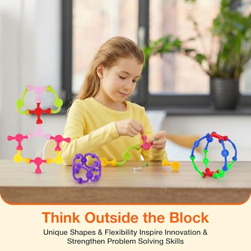 Imdroi 50-Piece Silicone Building Set – STEM Sensory Toys for Toddlers 3+