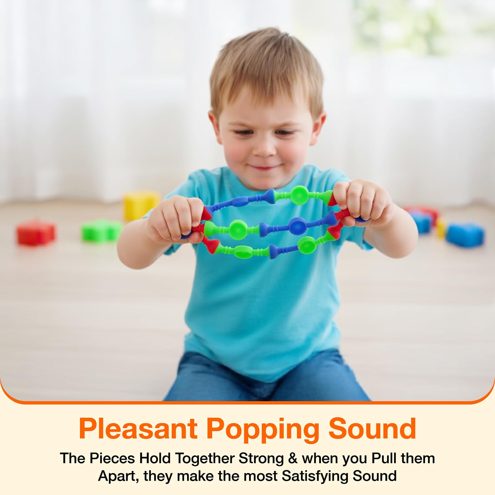 Imdroi 50-Piece Silicone Building Set – STEM Sensory Toys for Toddlers 3+