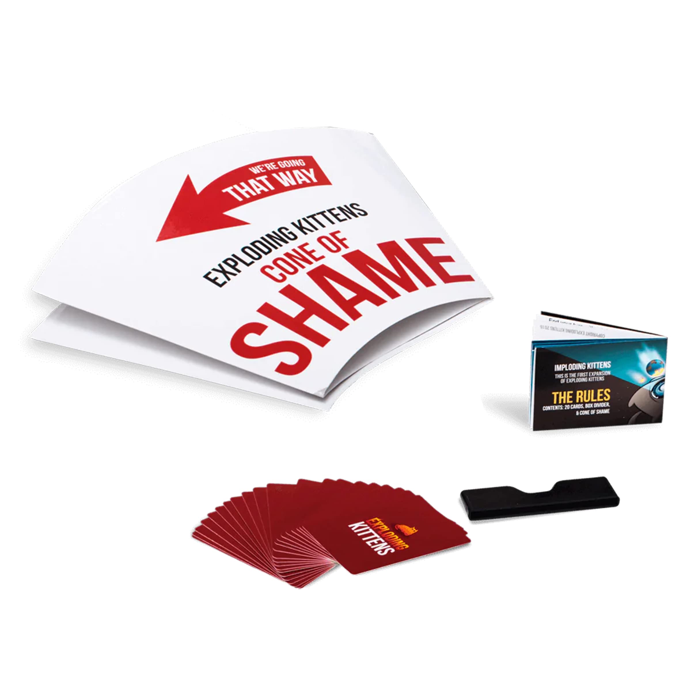 Imploding Kittens Expansion Set – 20 New Cards & Cone of Shame for Exploding Kittens