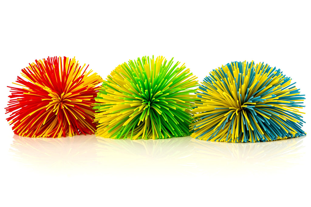 IMPRESA Monkey Stringy Balls 3-Pack: Silicone Stress Balls with Strings for Fidgeting and Sensory Play