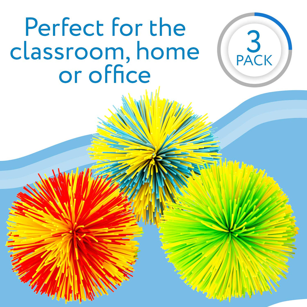 IMPRESA Monkey Stringy Balls 3-Pack: Silicone Stress Balls with Strings for Fidgeting and Sensory Play