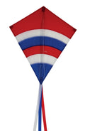 In the Breeze 27" Patriot Arch Diamond Kite - Lightweight Ripstop with 3 Tails, Line, and Travel Bag