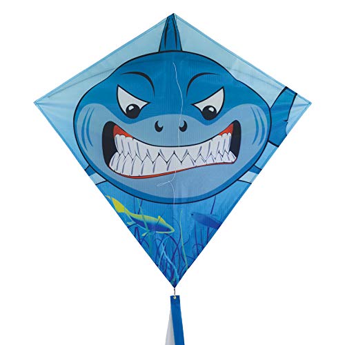 In the Breeze 30-Inch Shark Diamond Kite – Colorful, Easy-Flying Outdoor Kite for Kids & Beginners