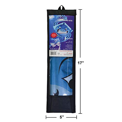 In the Breeze 30-Inch Shark Diamond Kite – Colorful, Easy-Flying Outdoor Kite for Kids & Beginners