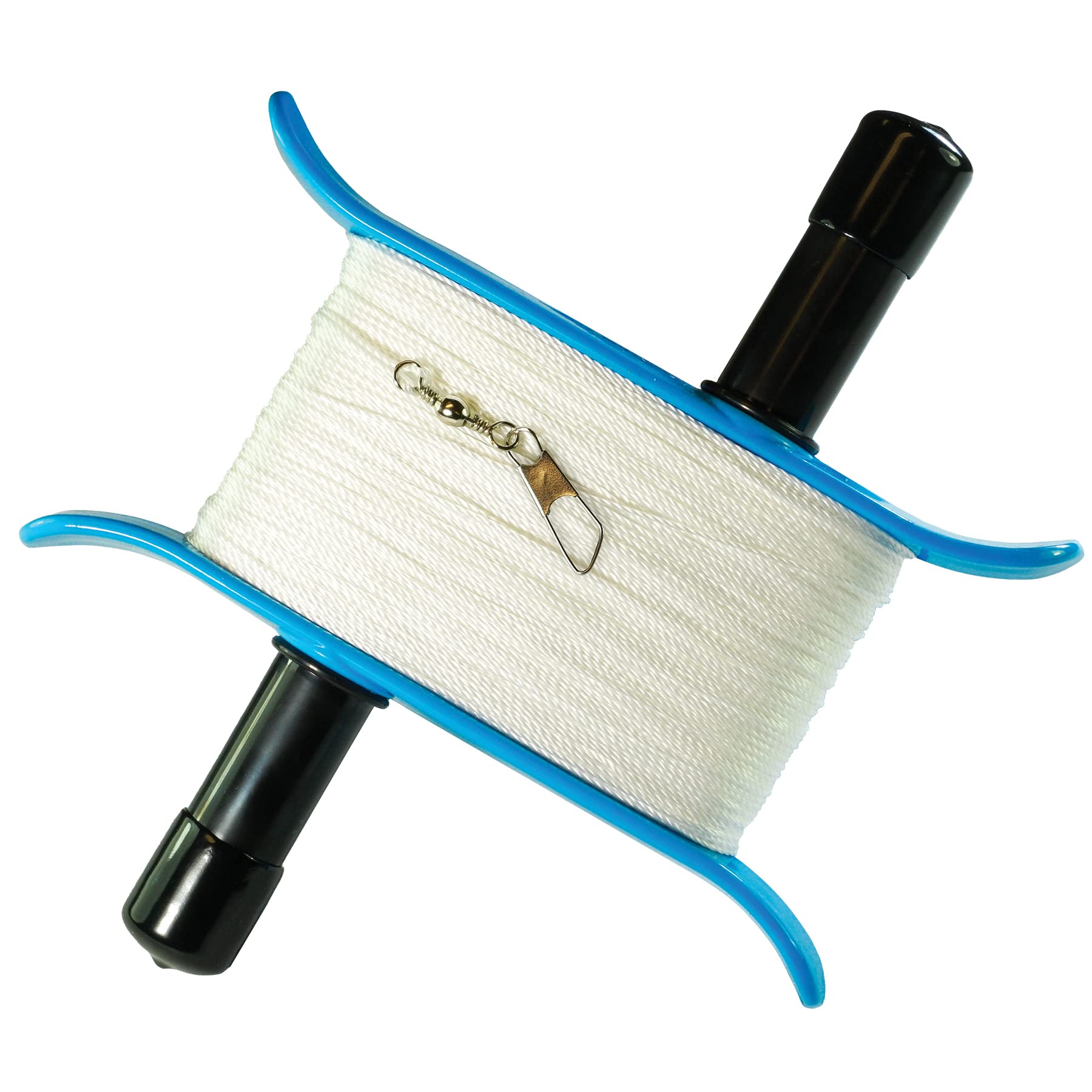 In the Breeze 3448 Breezy Winder – 50lb x 500' Twisted Kite Line with Attached Clip, Aqua