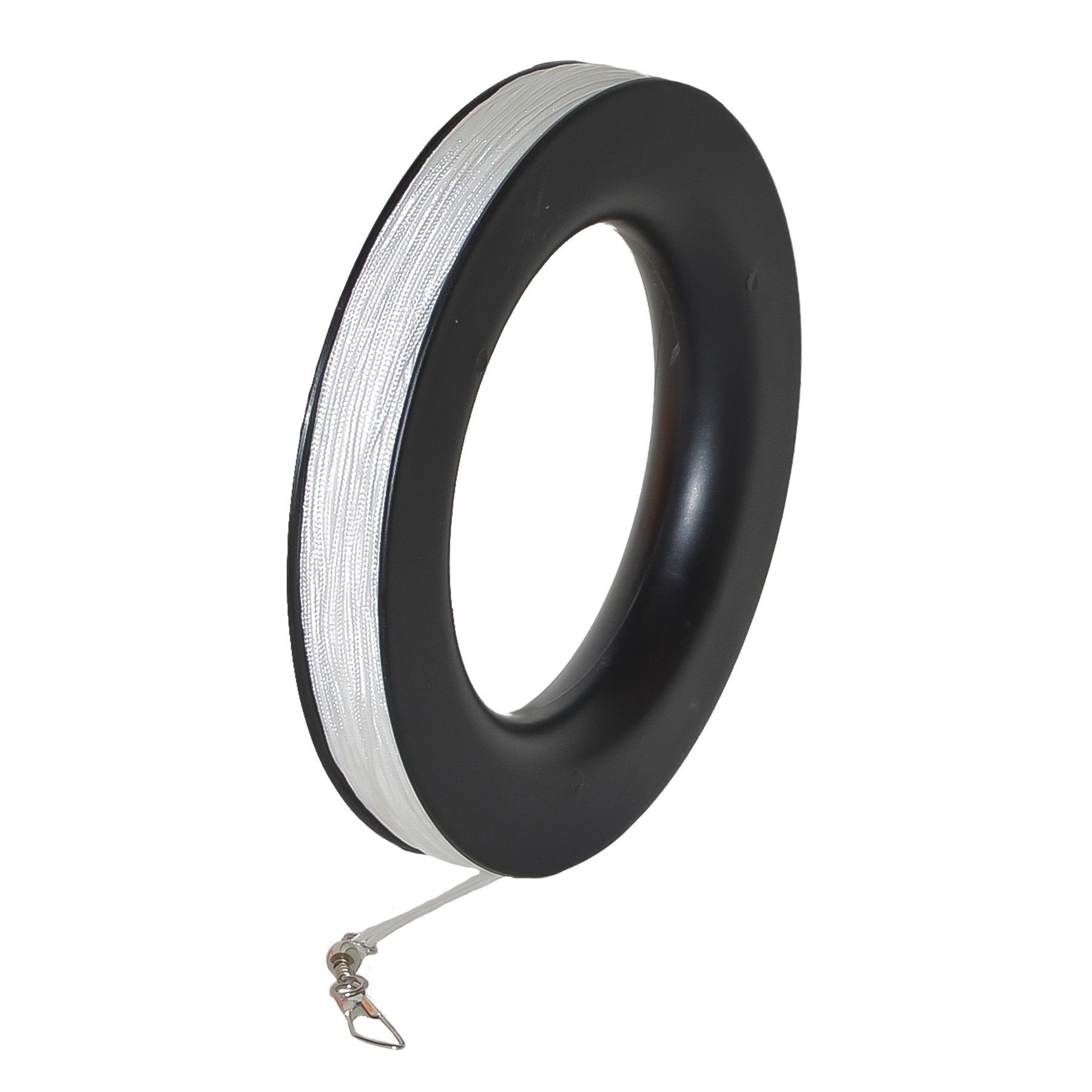 In the Breeze Braided Kite Line, 100 lb x 300 ft, Black, with Snap Swivel
