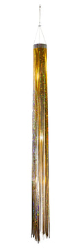 In the Breeze Gold Holographic Mylar Windsock – 4 x 51 Inch Reflective Decoration and Bird Repellent