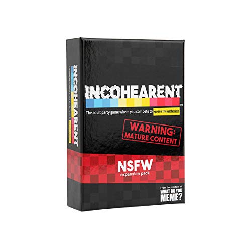 Incohearent NSFW Expansion Pack – 180 Adult Cards for Party Game Night (Ages 17+)