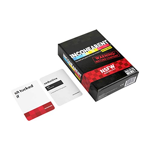 Incohearent NSFW Expansion Pack – 180 Adult Cards for Party Game Night (Ages 17+)