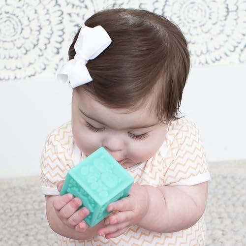 Infantino Squeeze and Stack Block Set – Soft, BPA-Free Sensory Blocks for Babies 6 Months+