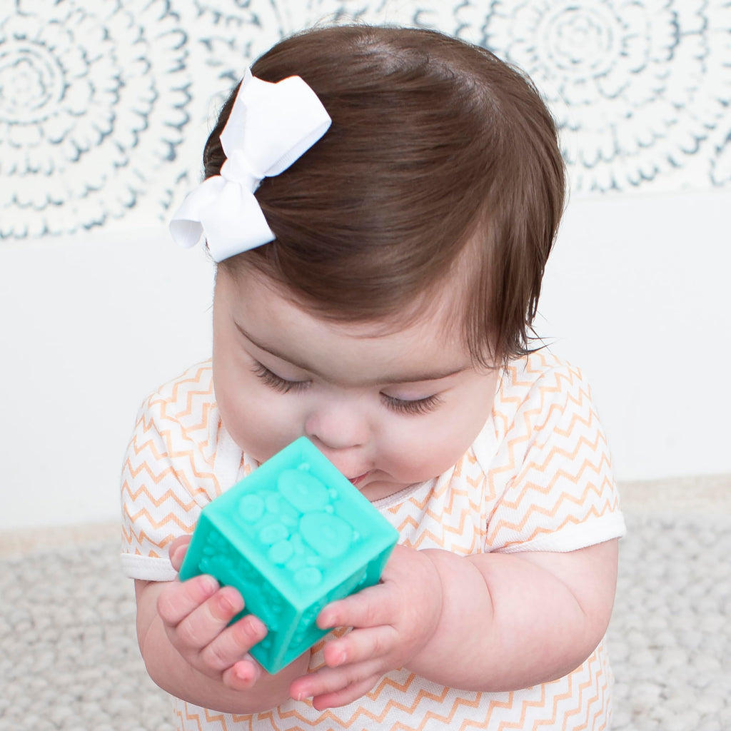 Infantino Squeeze and Stack Block Set – Soft, BPA-Free Sensory Blocks for Babies 6 Months+