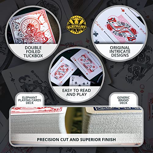 Infinitum Playing Cards by Elephant Playing Cards – Unique Illustrations, Premium Poker Deck with Free Game eBook