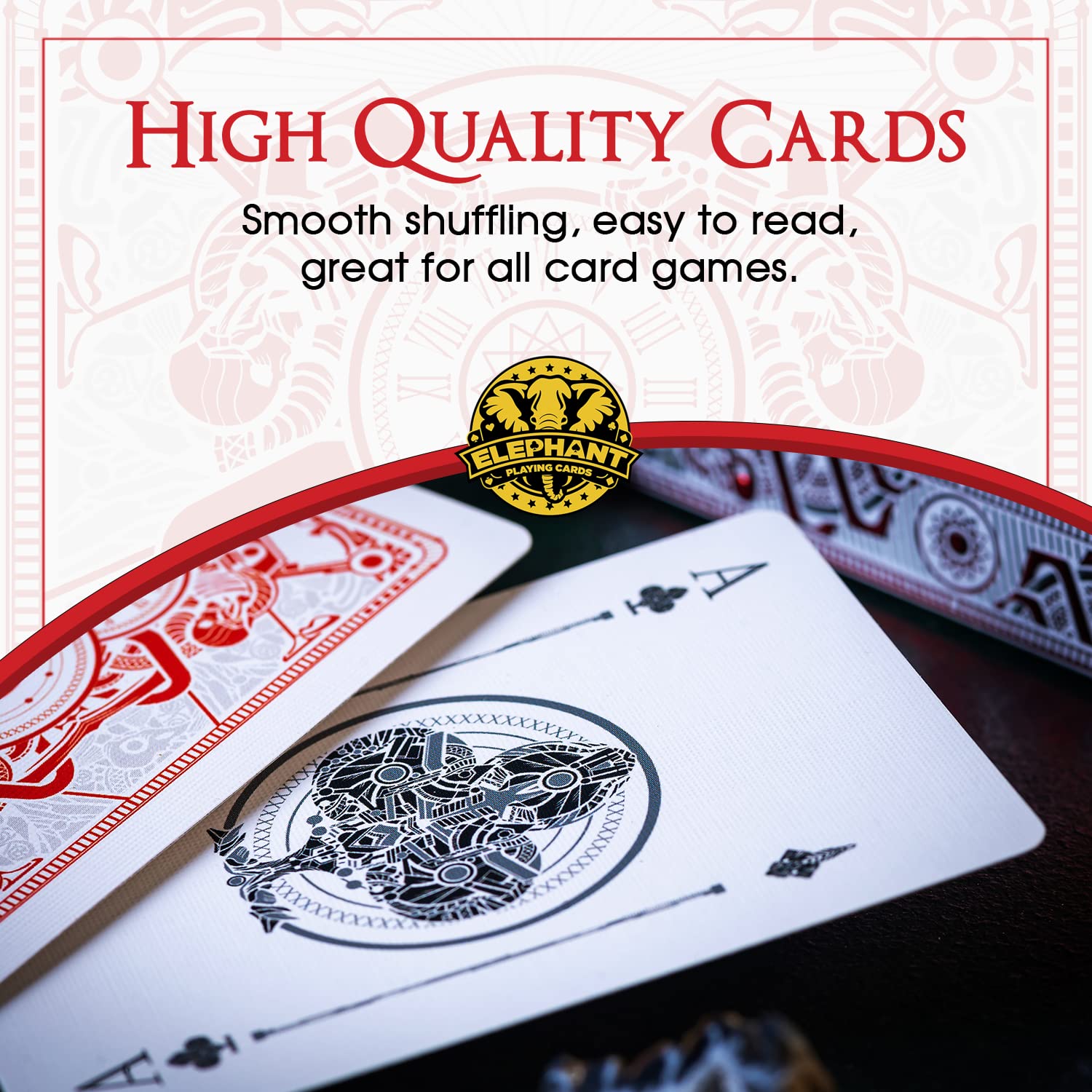Infinitum Playing Cards by Elephant Playing Cards – Unique Illustrations, Premium Poker Deck with Free Game eBook