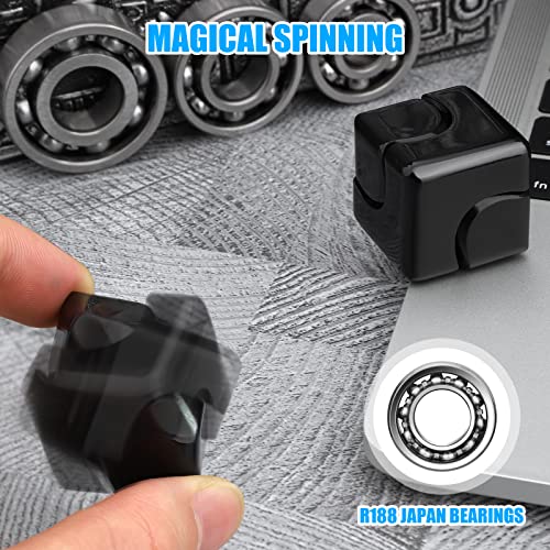Infinity Gear 2-in-1 Fidget Cube Spinner - Metal Transformable Top for Stress Relief and Focus