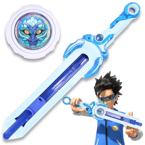 Infinity Nado Mini Nado Sword Battle Set – Blue Spinning Top Launcher for Kids Ages 5-12