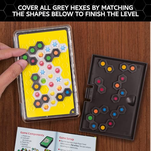 Ingenious: Single-Player Travel Edition – Hex Tile Puzzle Game with 200 Challenges, Ages 8+