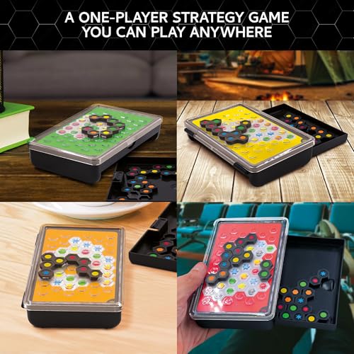 Ingenious: Single-Player Travel Edition – Hex Tile Puzzle Game with 200 Challenges, Ages 8+