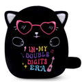 InIsaJace Black Cat 10th Birthday Stuffed Animal – 8 Inch Double Digits Plush with Heart Glasses
