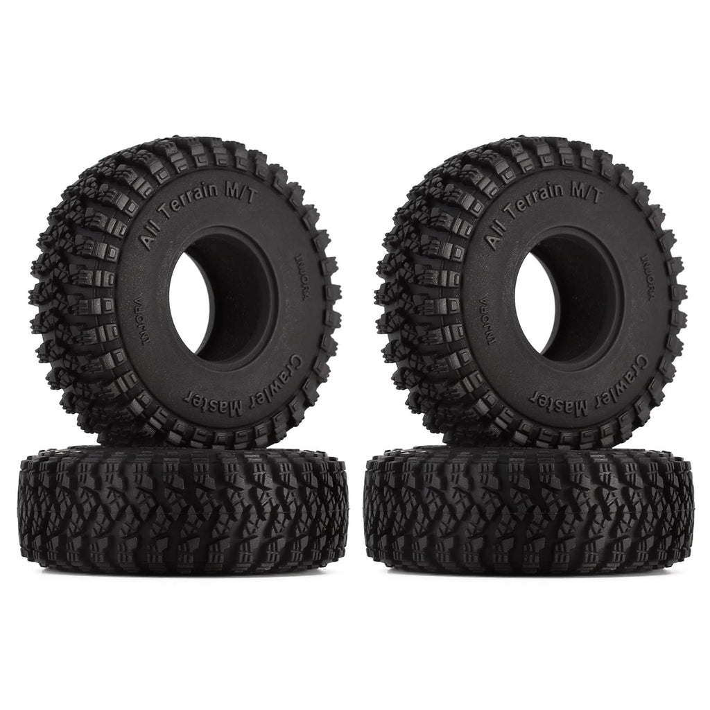 INJORA 1.0 S5 All Terrain Crawler Tires 58x20mm for TRX4M SCX24 FCX24 AX24 (T1008)