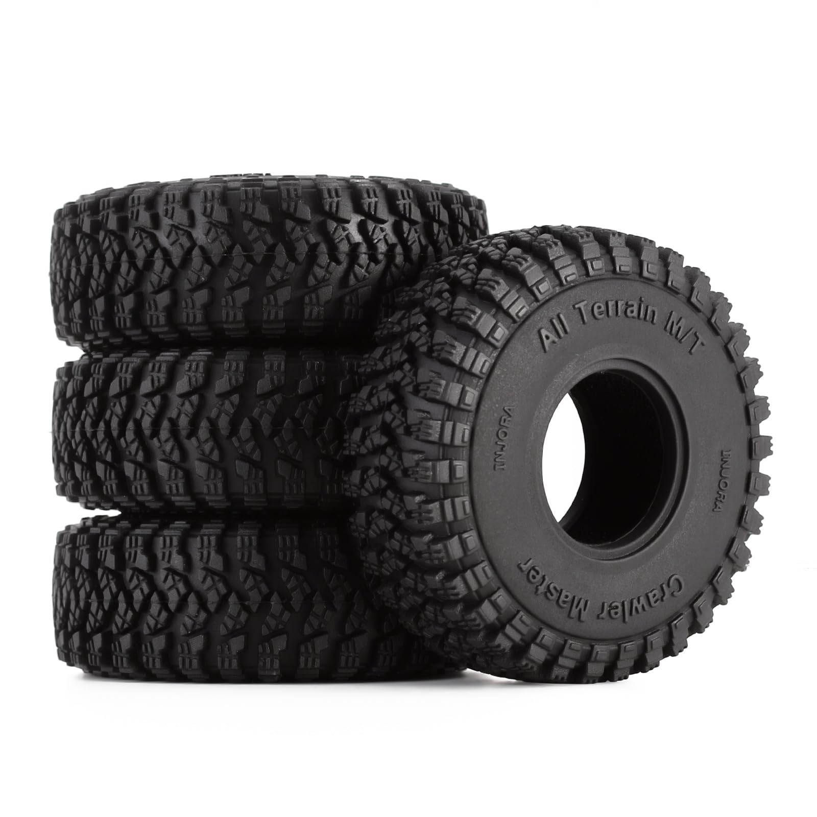 INJORA 1.0 S5 All Terrain Crawler Tires 58x20mm for TRX4M SCX24 FCX24 AX24 (T1008)