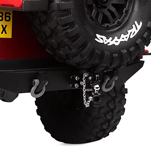 INJORA 1/10 RC Tow Hook Drop Hitch Receiver - Metal, Black for TRX4 Axial SCX10 (No Ball Buckle)