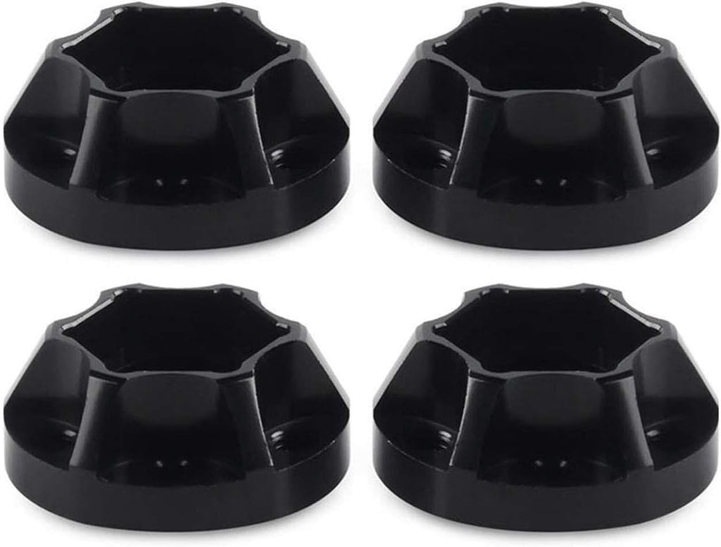 INJORA 12mm RC Car Wheel Hex Hub Set (4pcs) for 1/10 Crawlers - Black
