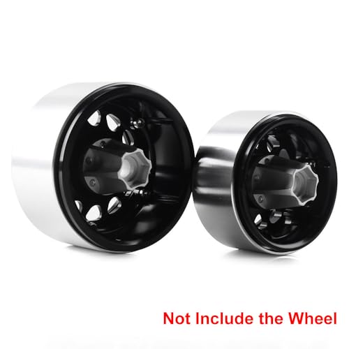 INJORA 12mm RC Car Wheel Hex Hub Set (4pcs) for 1/10 Crawlers - Black