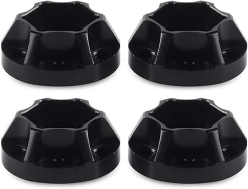 INJORA 12mm RC Car Wheel Hex Hub Set (4pcs) for 1/10 Crawlers - Black