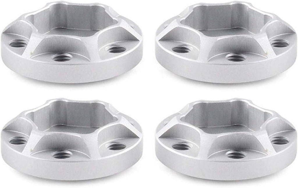 INJORA 12mm Wheel Hex Hub Set 4pcs (Silver 6mm) for 1/10 RC Crawler SCX10 TRX4 D90