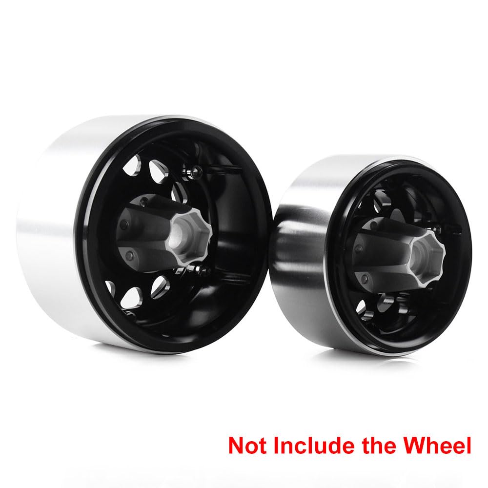 INJORA 12mm Wheel Hex Hub Set 4pcs (Silver 6mm) for 1/10 RC Crawler SCX10 TRX4 D90